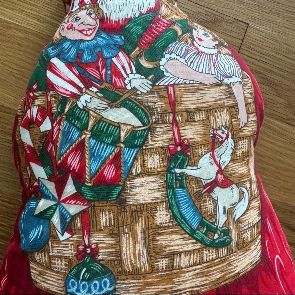 Vintage Stuffed Fabric Santa Father Christmas St Nicholas Old Fashioned pillow